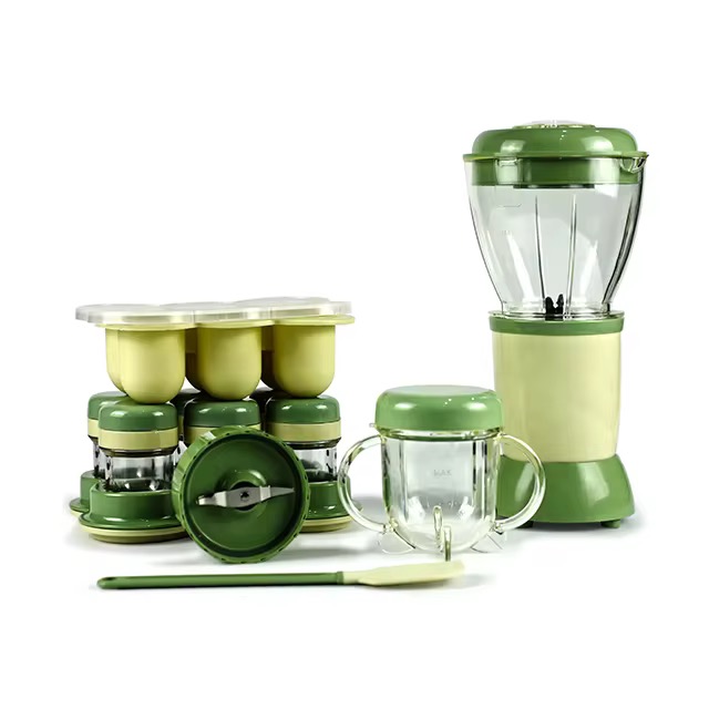 Mixeur Nutribullet  Electrique pour nourriture Enfants, Recipiants 6 bols de conservation pour enfants, sans BPA