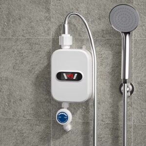 Chauffe eau électrique avec robinet, faible consommation, facile à installer.