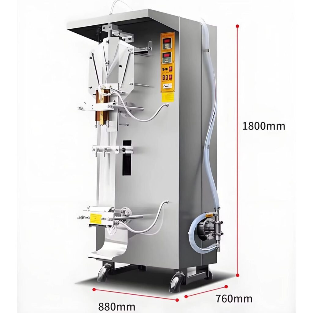Machine de remplissage sachets d’eau, entièrement automatique.