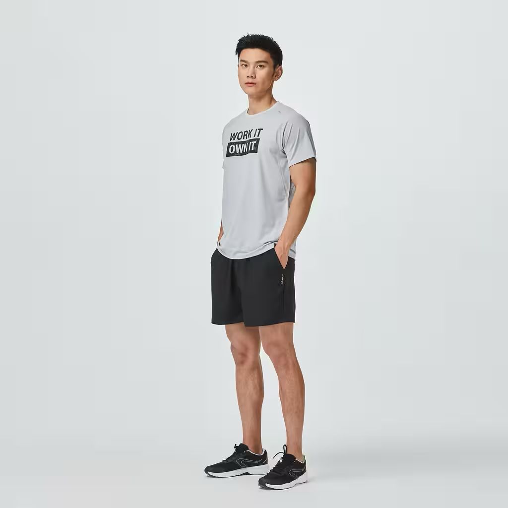 DOMYOS Short de fitness basic respirant pour homme