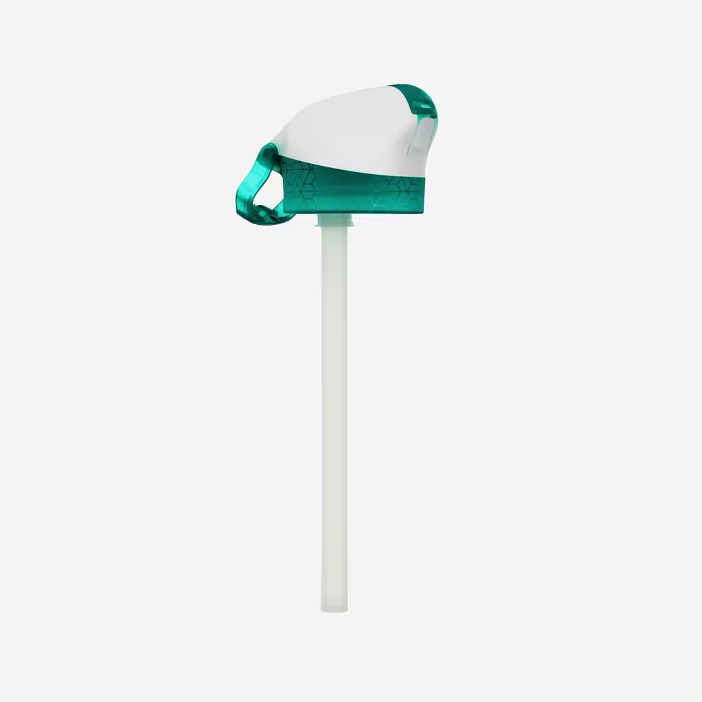 Gourde enfant 0,6L en alu, bouchon instantané, pipette et paille, randonné