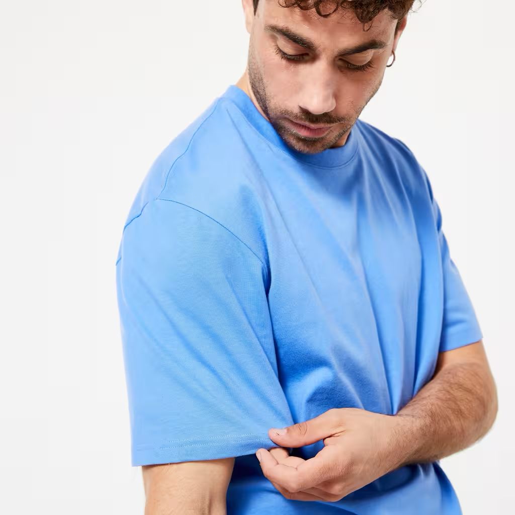 T-shirt fitness col rond manches courte