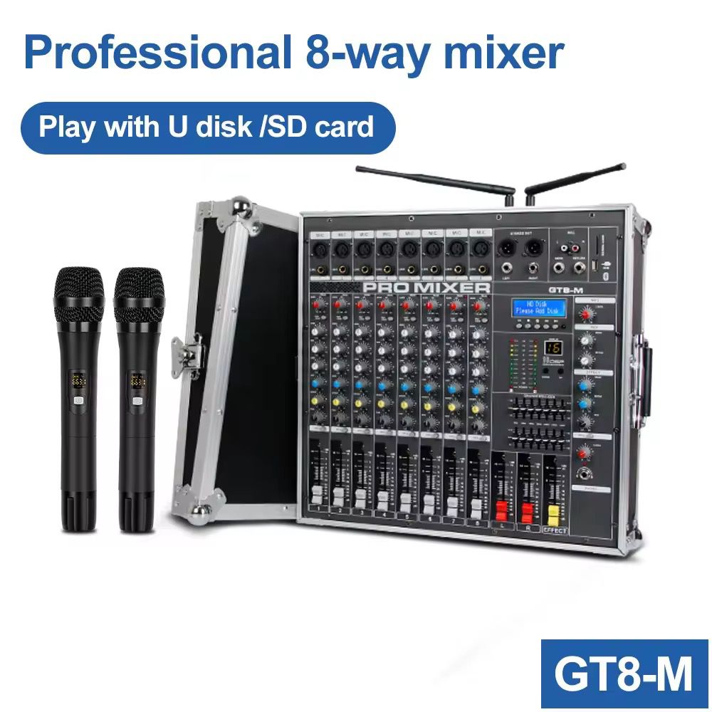 Équipement audio professionnel Biner D912 système de sonorisation de haut-parleur 12 pouces avec amplificateur de puissance audio 8 à canaux pour scène.