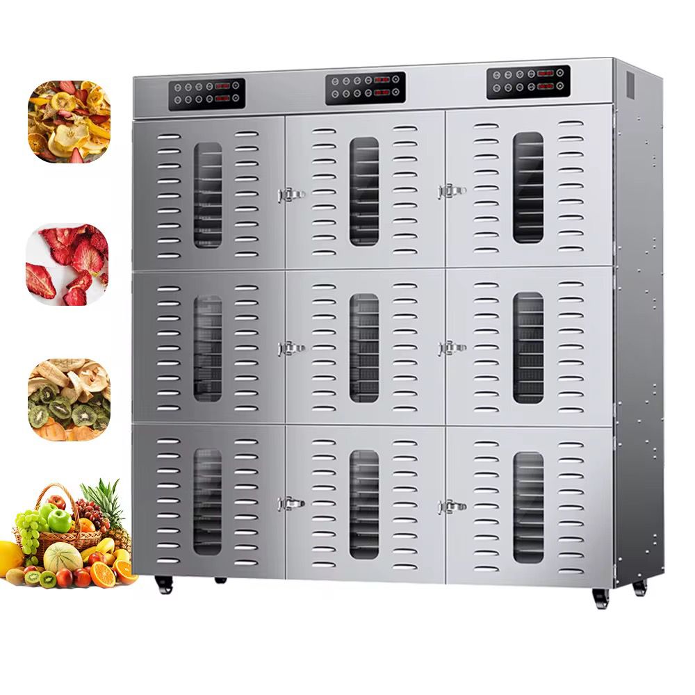Séchoir alimentaire industriel en acier inoxydable 90 plateaux de haute qualité, 220V deshydrateur de fruits
