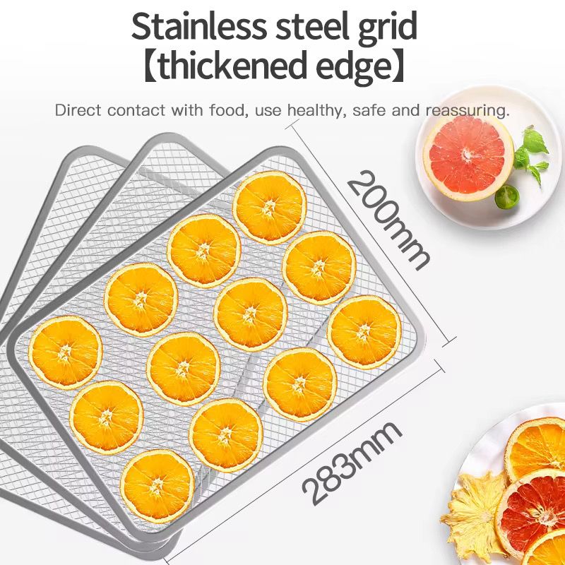 Déshydrateur de nourriture électrique domestique à 6 plateaux, en acier inoxydable 110-220v