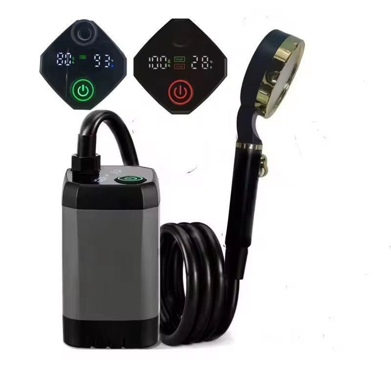 Pompe de douche électrique chargeable 4500mAh, étanche, portable pour voyage, campin, ménage.