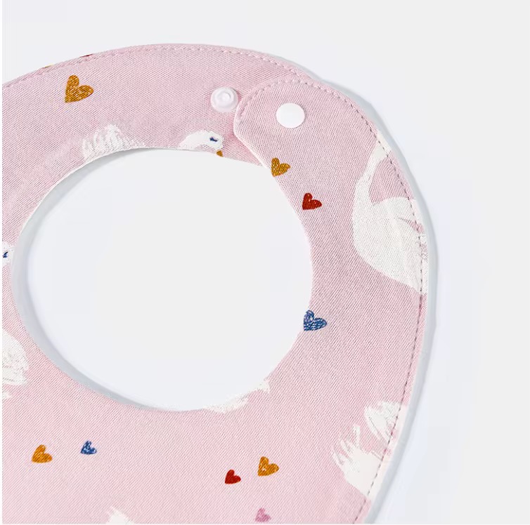 Lot de 6 bavoirs pour enfants, 100% coton  et Impermeable TPU résistant à l’eau. Dessin animé