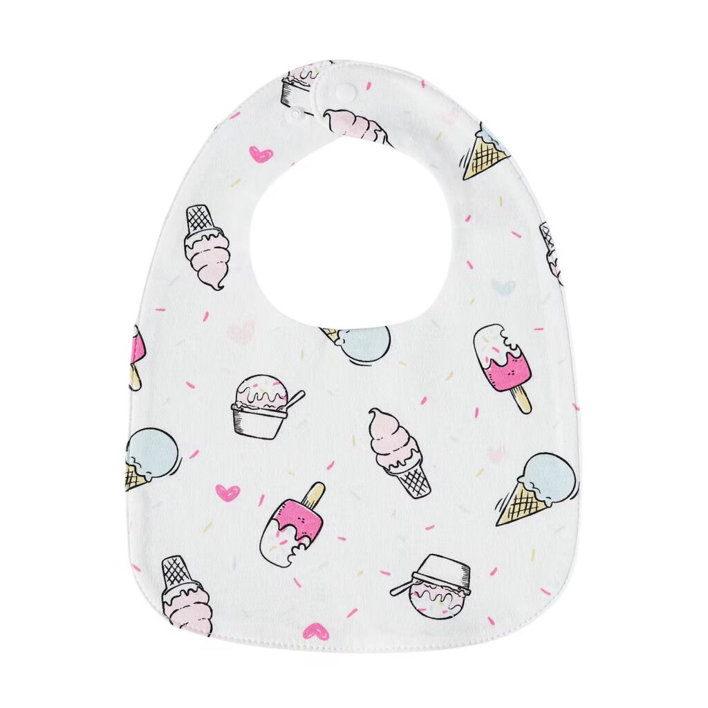 Lot de 6 bavoirs pour enfants, 100% coton  et Impermeable TPU résistant à l’eau. Dessin animé
