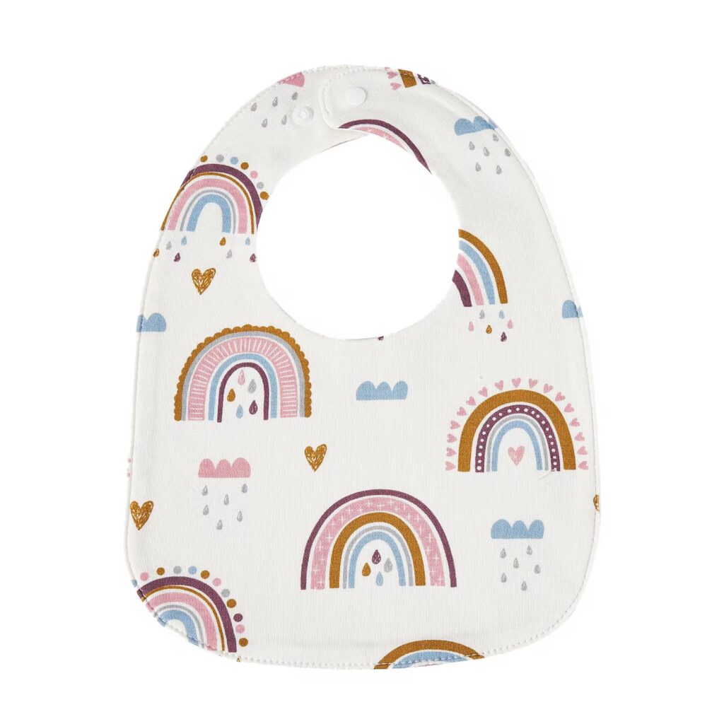Lot de 6 bavoirs pour enfants, 100% coton  et Impermeable TPU résistant à l’eau. Dessin animé