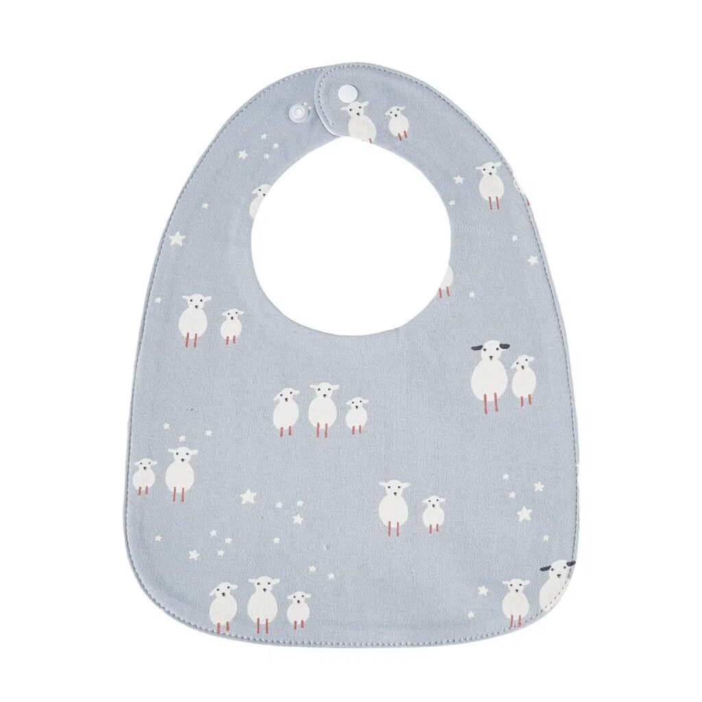 Lot de 6 bavoirs pour enfants, 100% coton  et Impermeable TPU résistant à l’eau. Dessin animé
