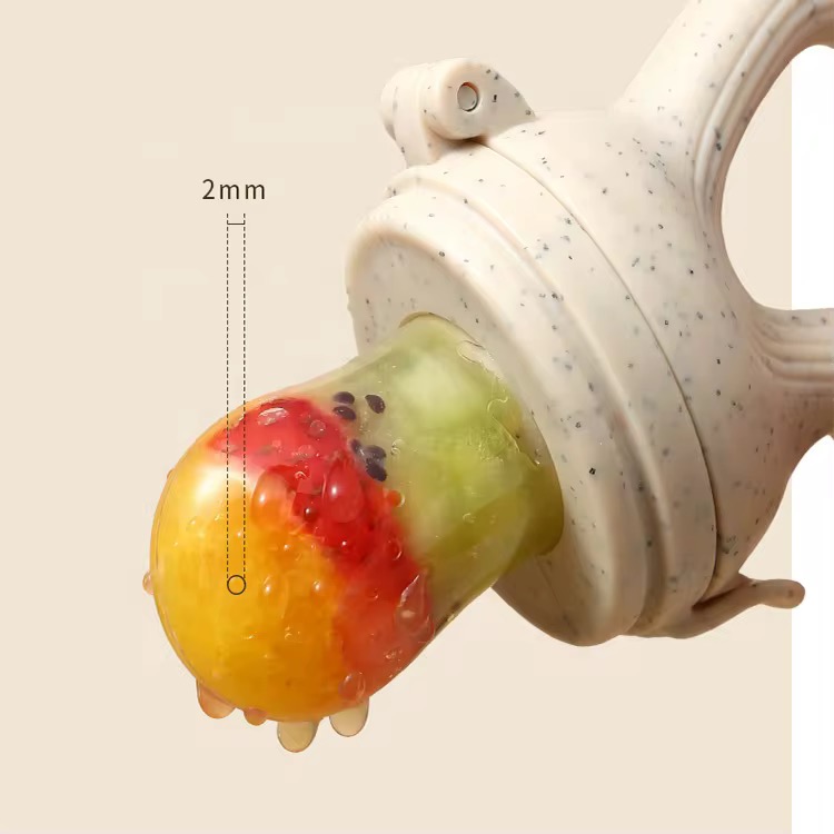 Tétine grignoteuse pour aliments, portative pour enfants en silicone.