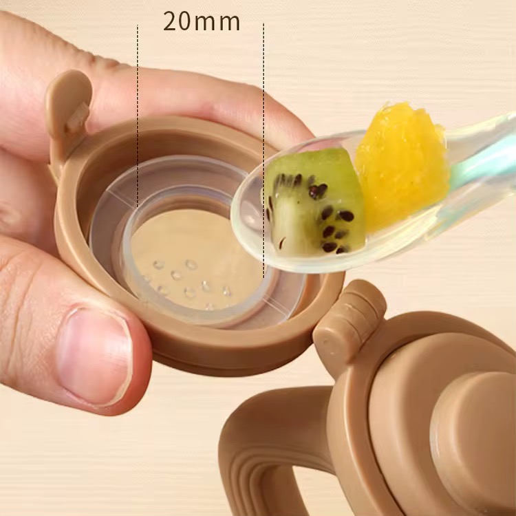 Tétine grignoteuse pour aliments, portative pour enfants en silicone.