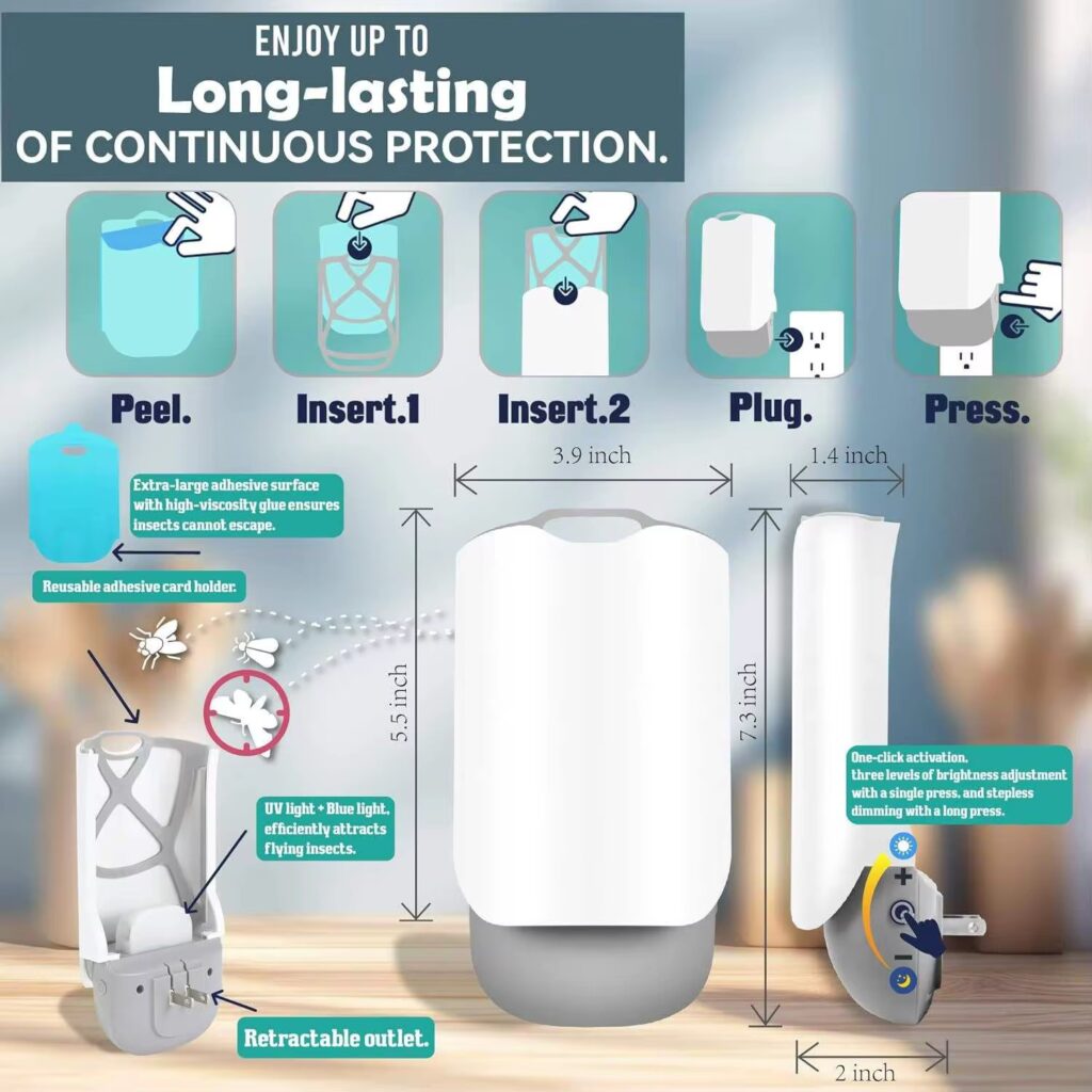 Recharge de Piège Anti-Insectes Pack de 10
