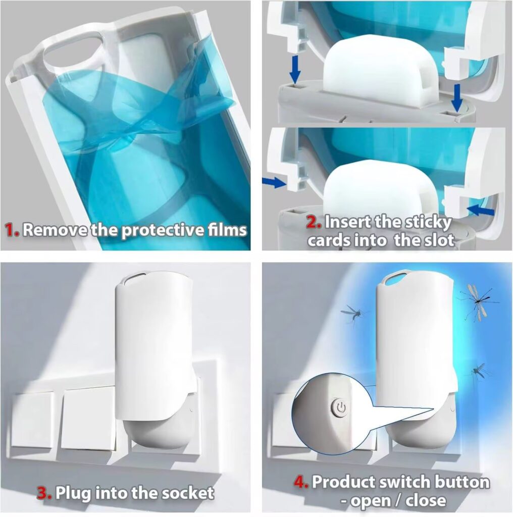 Piège à Insectes Volant, appareil Pliable et Branchable à source Lumineuse led