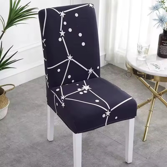 Housse de Chaise Moderne Elastique, Motifs Imprimé Pack de 4, 6, 8,10 Pièces