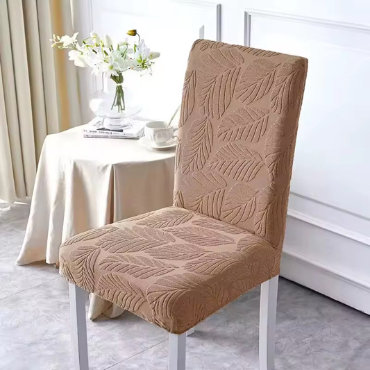 Housse de Chaise de Salle à Manger Jacquard, Elastique Universelle, Pack de 4, 6, 8, 10 Pièces