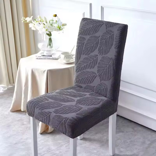 Housse de Chaise de Salle à Manger Jacquard, Elastique Universelle, Pack de 4, 6, 8, 10 Pièces